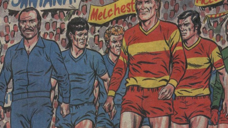 Roy Of The Rovers leads his team out
