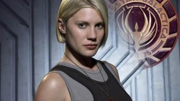 Katee Sackhoff as Captain Kara 'Starbuck' Thrace