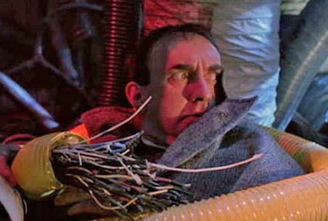 Jonathan Price lost in the control-freak society of Terry Gilliam's Brazil.