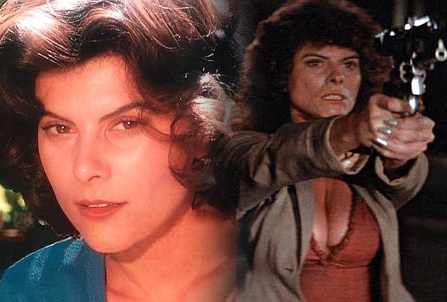 Adrienne Barbeau in the 1970s and as Maggie in Escape From New York (1980)