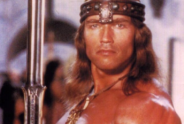 Arnold Schwarzeneggar as Conan The Barbarian (1981)