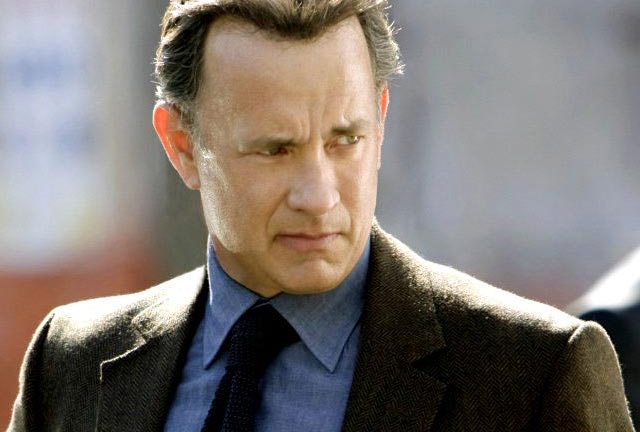 Tom Hanks looking a bit worried at the less-than-heavenly performance of the sequel to The Da Vinci Code.