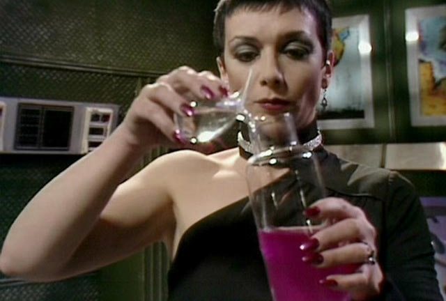 Servalan kindly making us a drink...