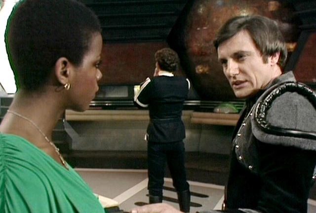 Dayna and Avon fail to interest Tarrant in Death Watch.