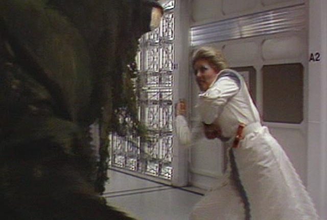 Ingrid squares off against £32 of BBC special effects in Warriors Of The Deep (Doctor Who, 1984)
