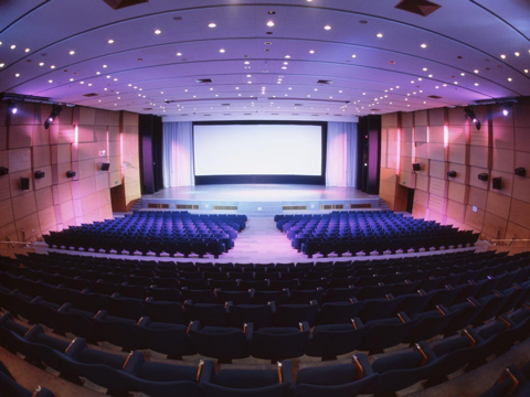 The inside of a cinema