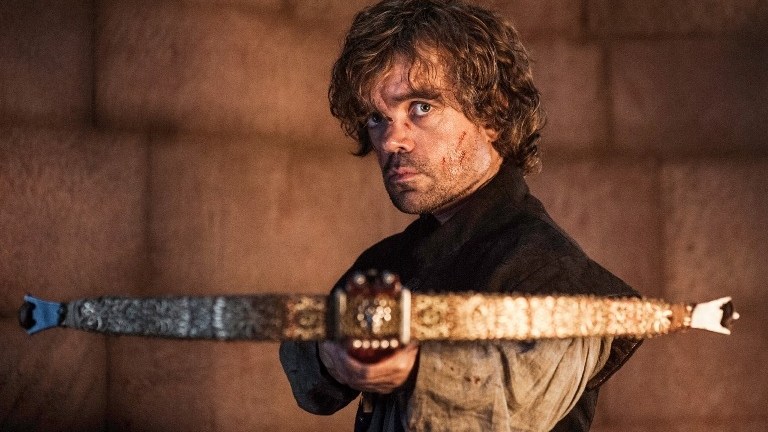 Peter Dinklage Holding Crossbow in Game of Thrones