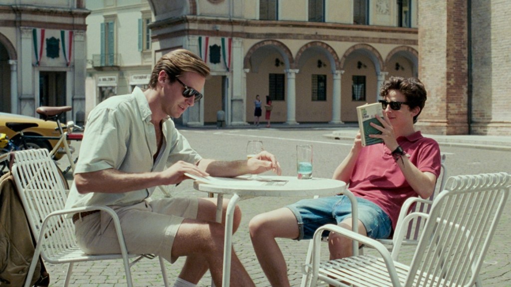 Armie Hammer and Timothée Chalamet in Call Me By Your Name