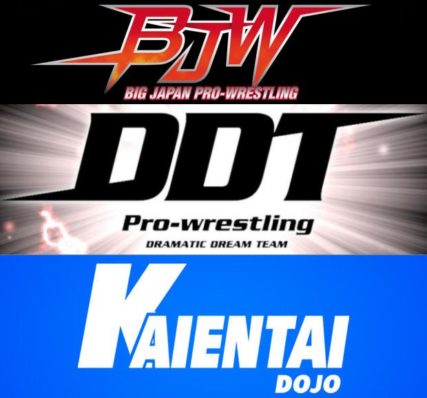 Big Japan Pro Wrestling, Dramatic Dream Team, Kaientai Dojo logos