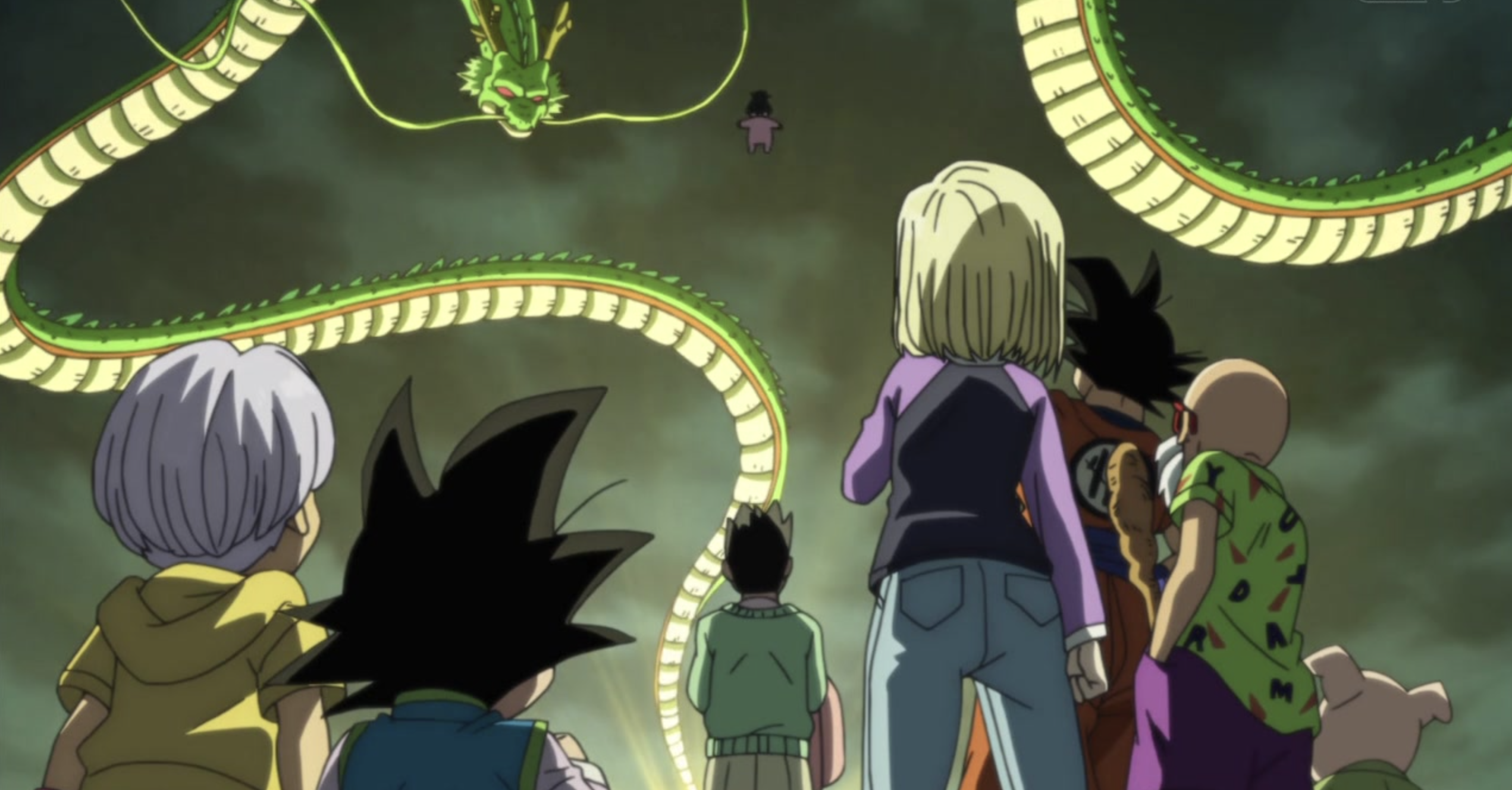 In Dragonball Evolution (2009), after collecting the seven Dragonballs,  Shenron can be summoned to grant one wish. Instead of wishing for the movie  to be good, Goku just wished for Master Roshi