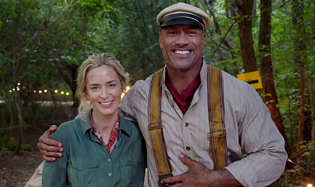 Dwayne Johnson and Emily Blunt in Disney's Jungle Cruise