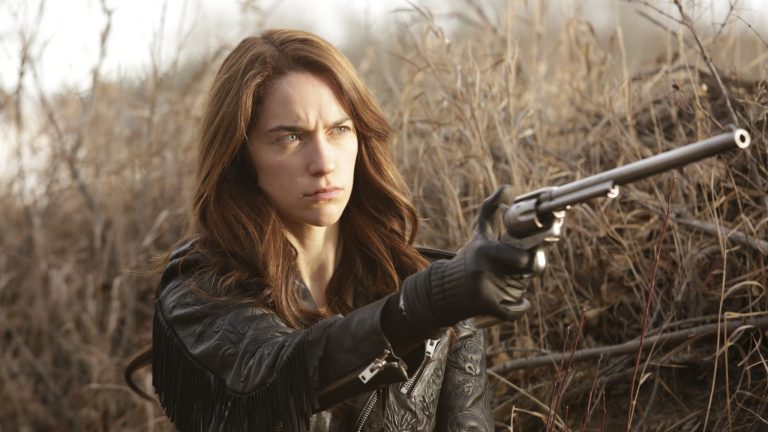 Melanie Scrofano as Wynonna in Wynonna Earp on Syfy