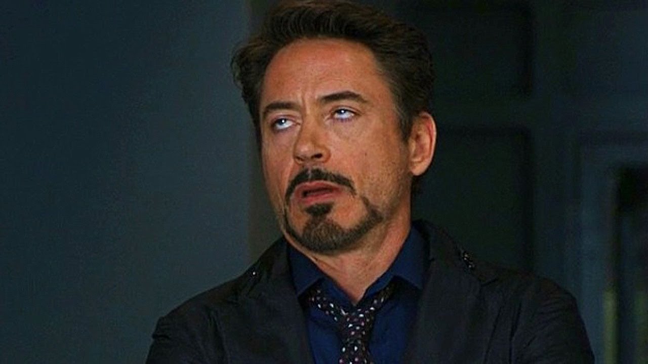 Tony Stark rolling his eyes
