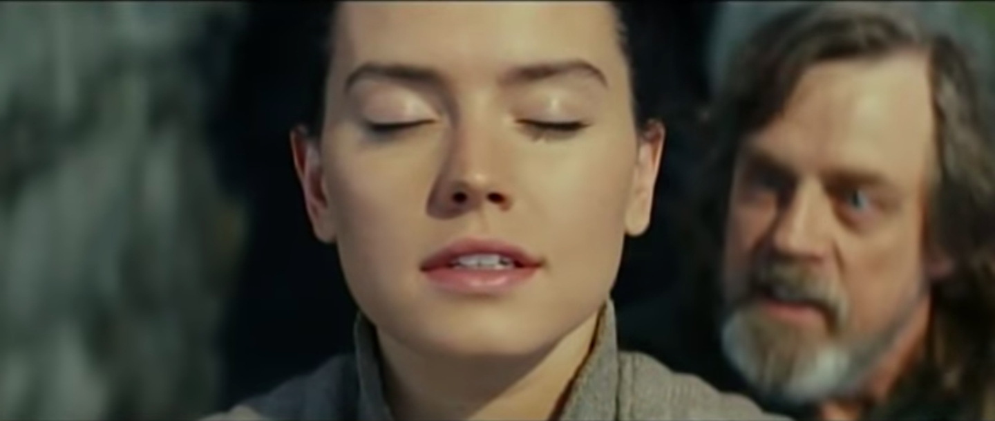 Rey and Luke Skywalker