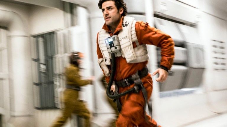 Oscar Isaac as Poe Dameron in Star Wars: The Last Jedi