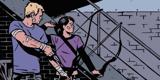 Clint Barton and Kate Bishop in Marvel Comics