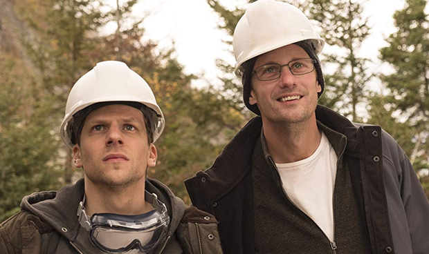 Jesse Eisenberg and Alexander Skarsgard in The Hummingbird Project