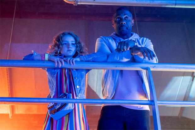 Frankie Hervey and Idris Elba in Netflix's Turn Up Charlie.