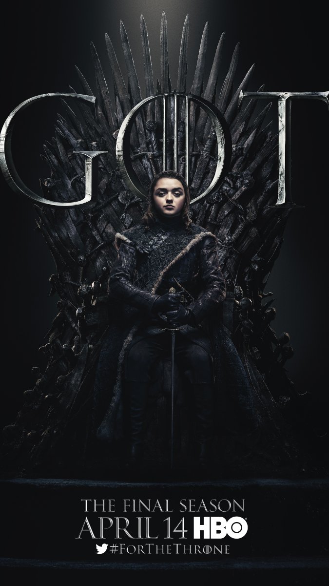 Game of Thrones Season 8 - Arya Stark on the Iron Throne