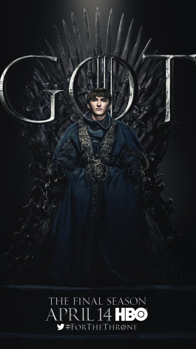 Game of Thrones Season 8 - Bran Stark on the Iron Throne