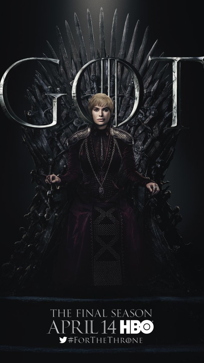 Game of Thrones Season 8 - Cersei Lannister on the Iron Throne