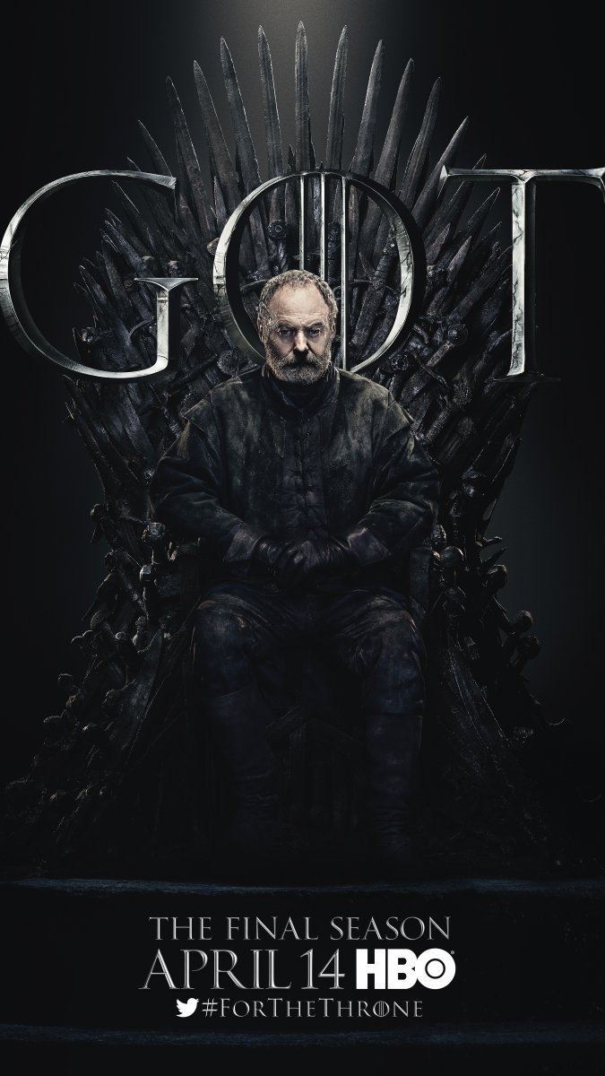 Game of Thrones Season 8 - Ser Davos on the Iron Throne