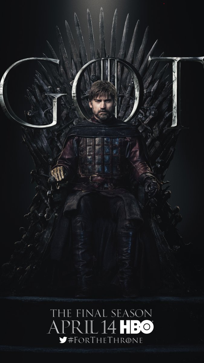 Game of Thrones Season 8 - Jaime Lannister on the Iron Throne