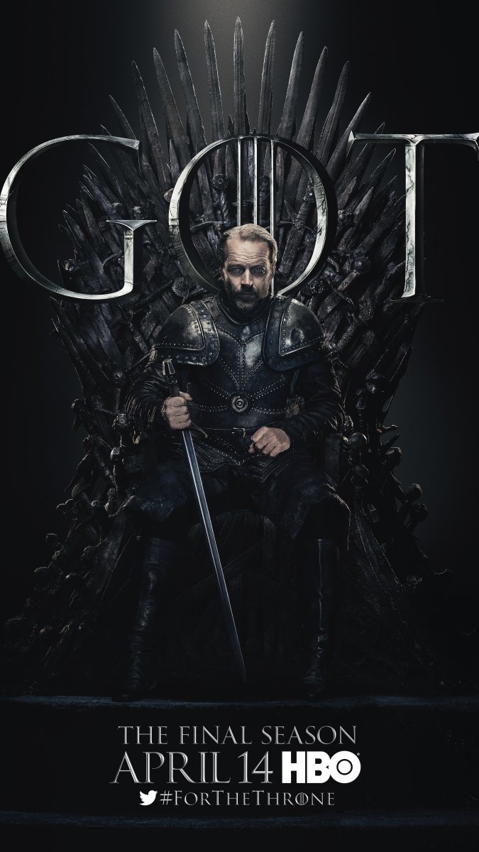 Game of Thrones Season 8 - Jorah Mormont on the Iron Throne