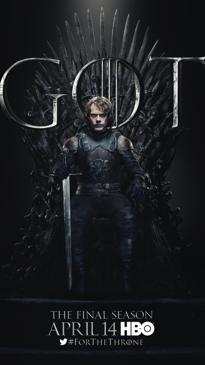 Game of Thrones Season 8 - Theon Greyjoy on the Iron Throne