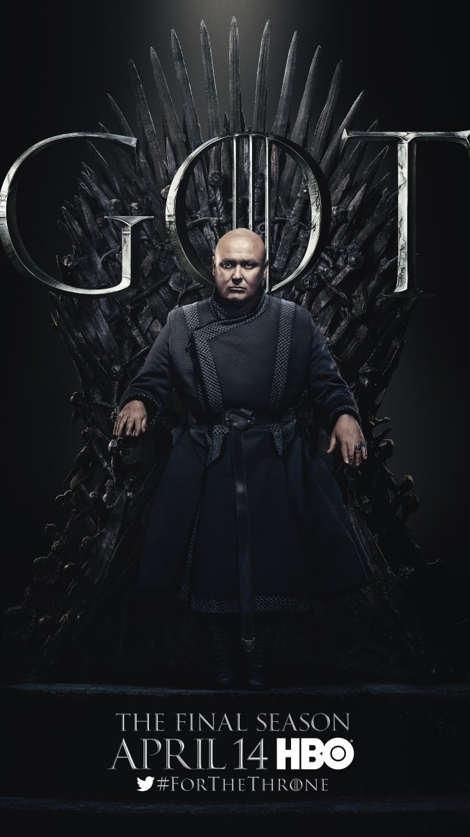 Game of Thrones Season 8 - Varys on the Iron Throne