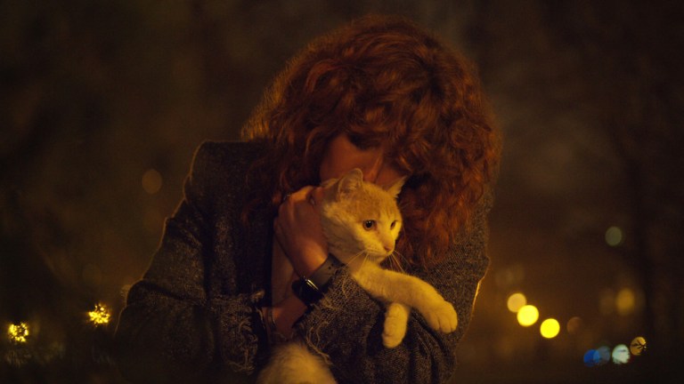 Nadia with cat Oatmeal in Russian Doll