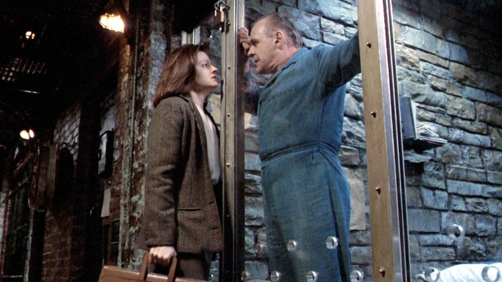 Jodie Foster and Anthony Hopkins in Silence of the Lambs