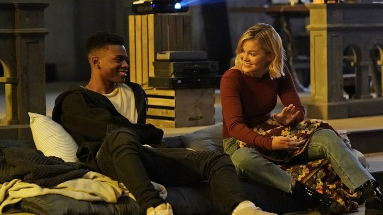Aubrey Joseph and Olivia Holt in Cloak and Dagger Season 2
