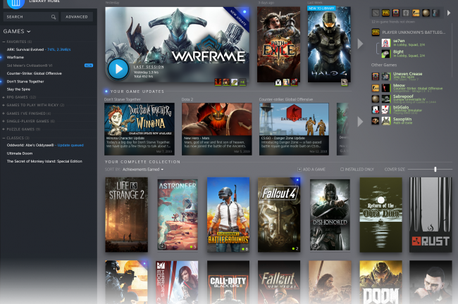 Steam Library Redesign