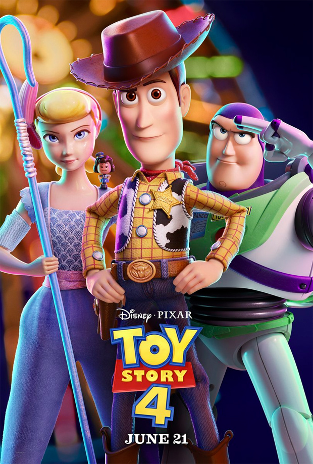 Toy Story 4 Poster of Bo-peep, Woody, and Buzz