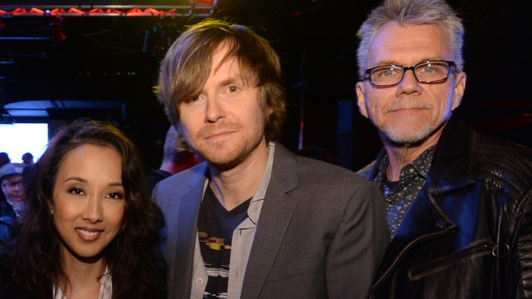Maurissa Tancharoen, Jed Whedon, and Jeff Bell of Agents of SHIELD