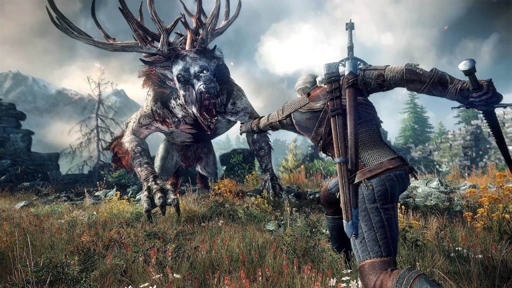 The Witcher 3 action scene