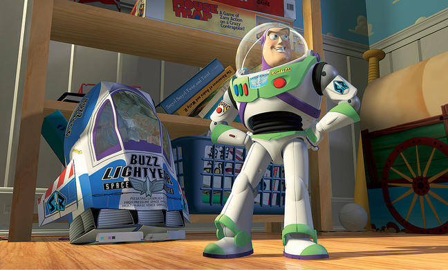 buzz lightyear and spaceship