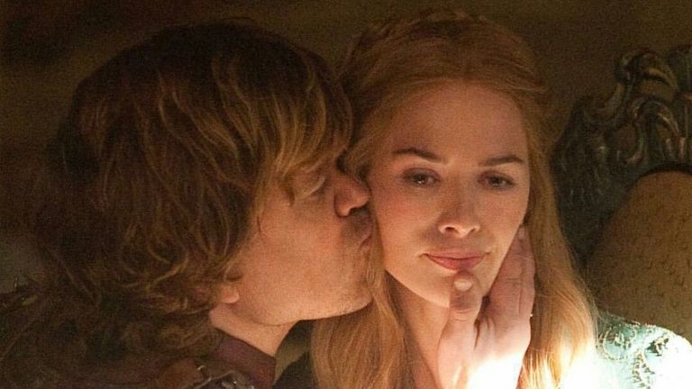 Tyrion kissing Cersei in Game of Thrones