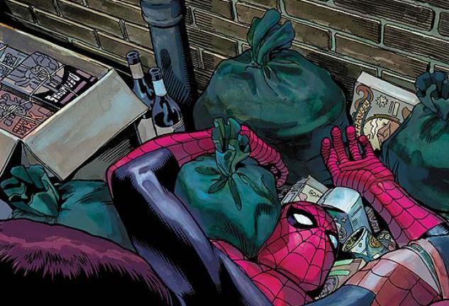 Spider-Man in a Dumpster