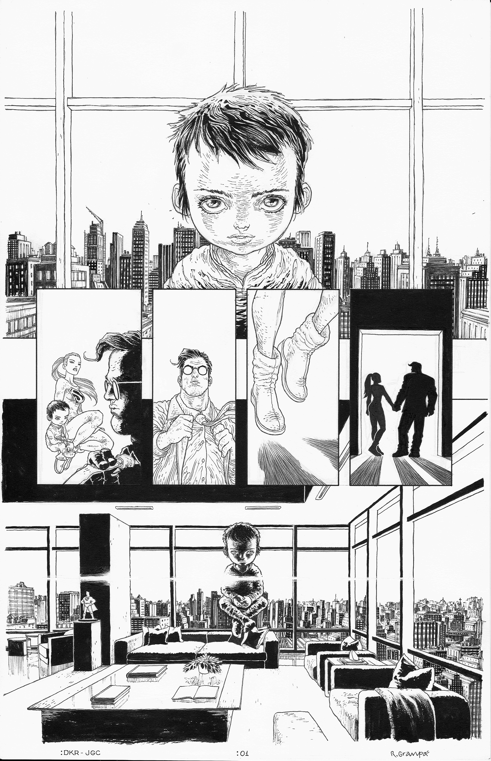 The Dark Knight Returns: The Golden Child Art Page 2
