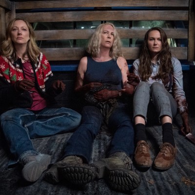 Jamie Lee Curtis and Judy Greer in Halloween (2018)