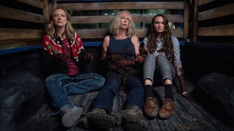 Jamie Lee Curtis and Judy Greer in Halloween (2018)