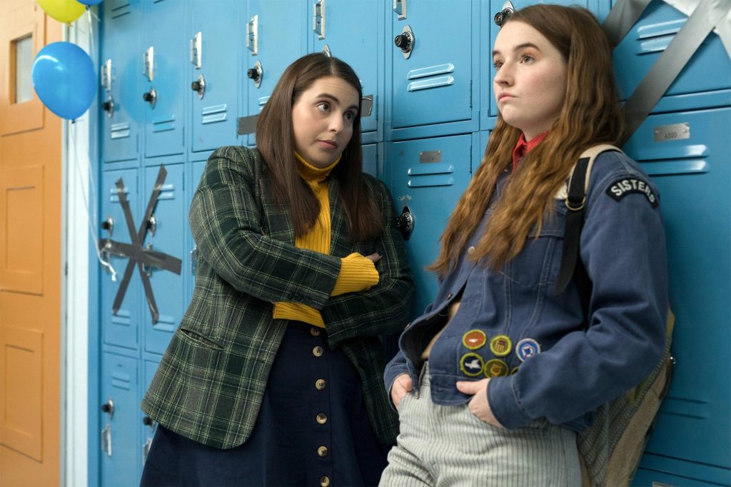 Beanie Feldstein and Kaitlyn Dever in Booksmart