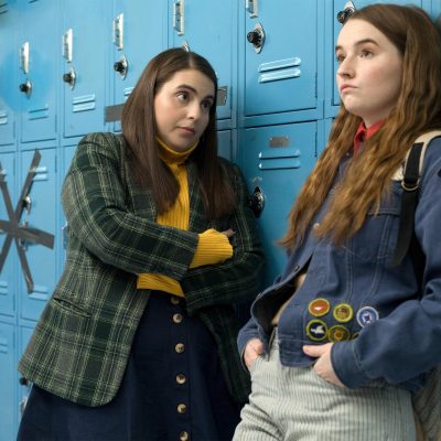 Beanie Feldstein and Kaitlyn Dever in Booksmart