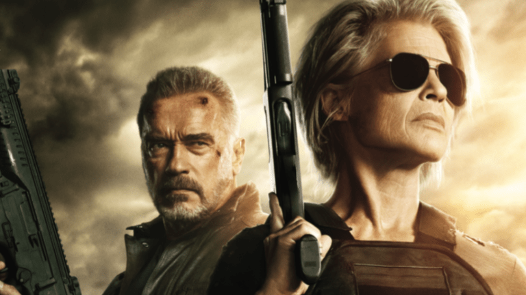 Arnold Schwarzenegger and Linda Hamilton in Terminator: Dark Fate