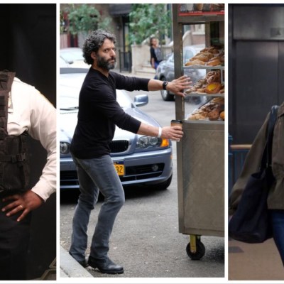 Captain Holt (Andre Braugher), Adrian Pimento (Jason Mantzoukas), and Amy Santiago (Melissa Fumero)