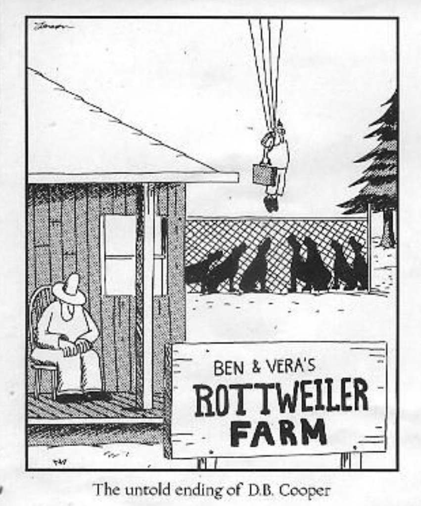 The Far Side D.B. Cooper comic