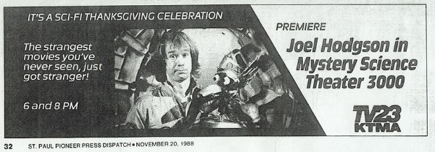 MST3K Thanksgiving: Ad for Debut Episode