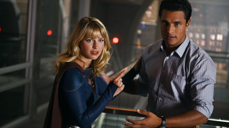 Supergirl and William Dey in the DEO where they hold Rip Roar captive
